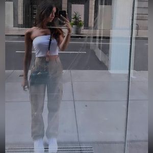 Stradivarius Tan Straight Leg Pants